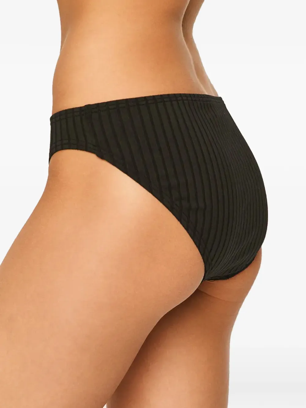 Michael Kors ribbed-knit bikini bottoms Zwart
