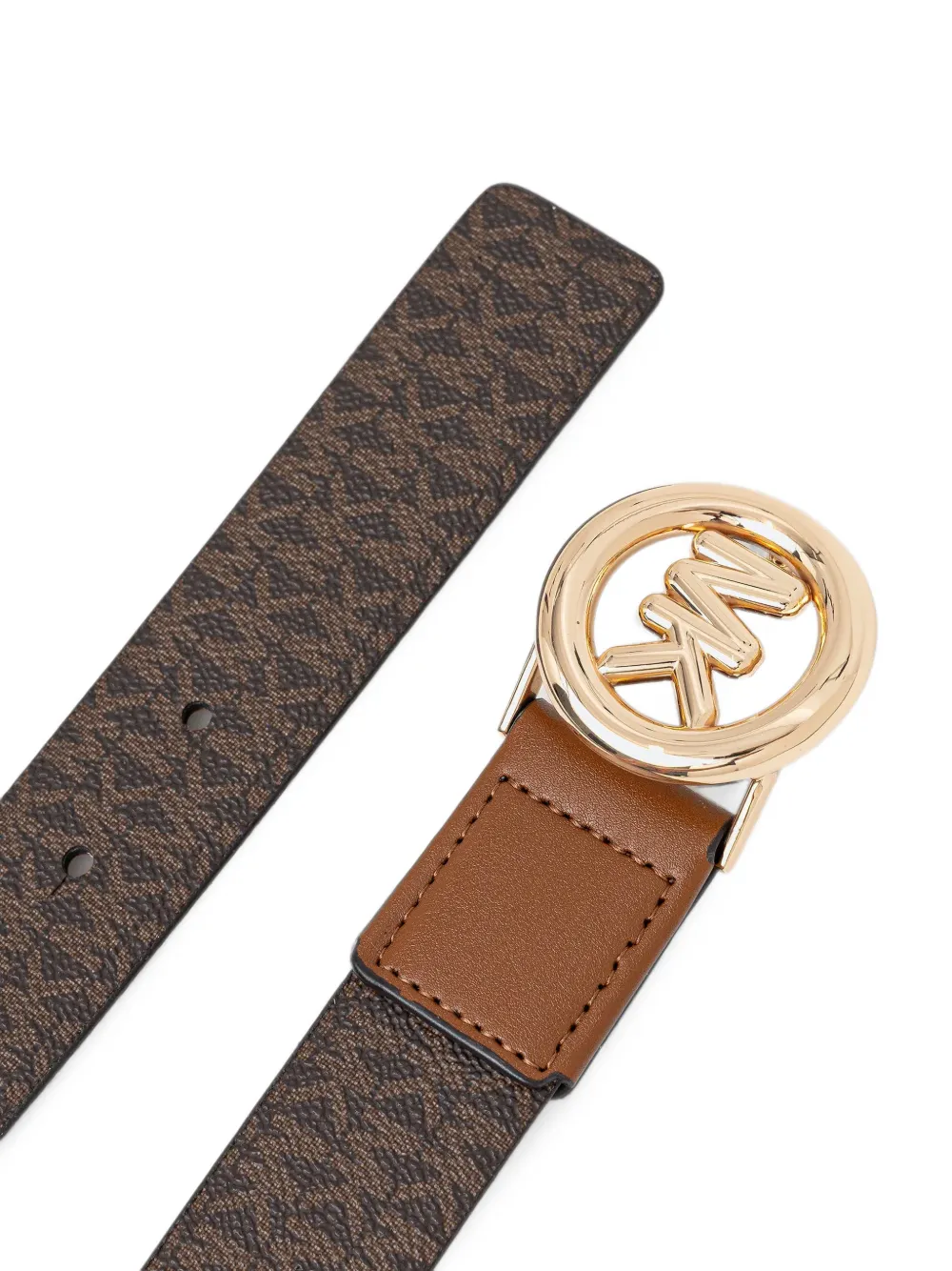 Michael Kors logo-monogram reversible belt Bruin