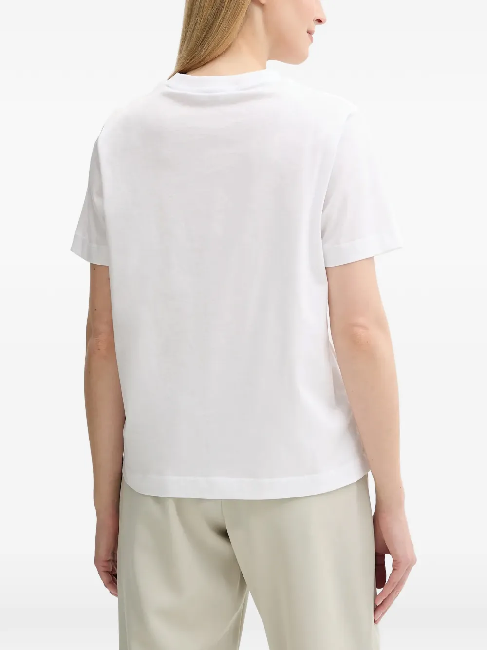SAMSOE T-shirt met grafische ijsprint Wit