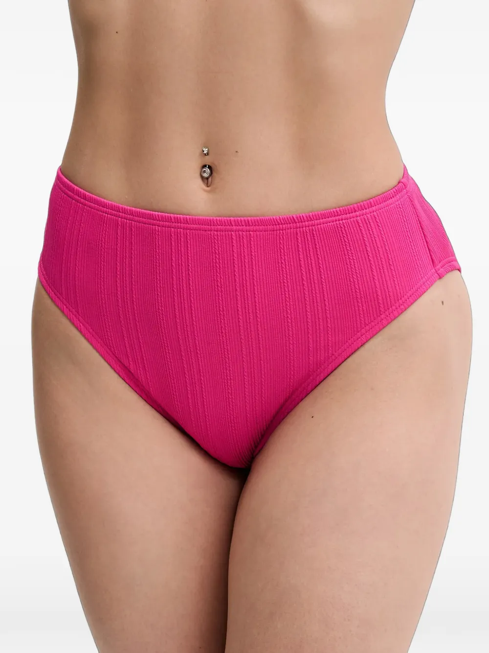 Michael Kors ribbed-knit bikini bottoms Roze