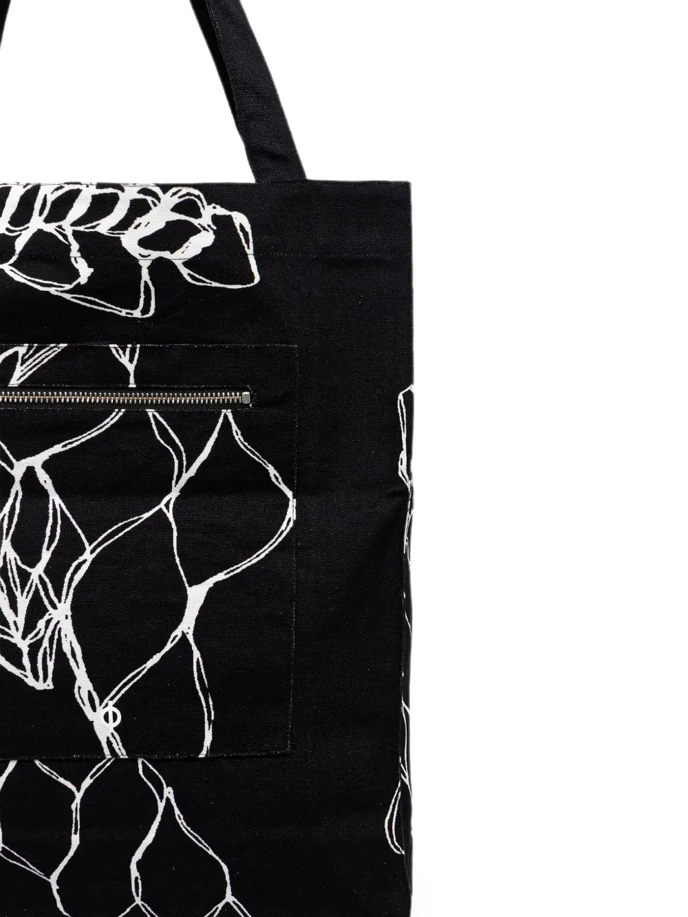 SAMSOE Saprint shopper met bloemenprint en logoprint Zwart
