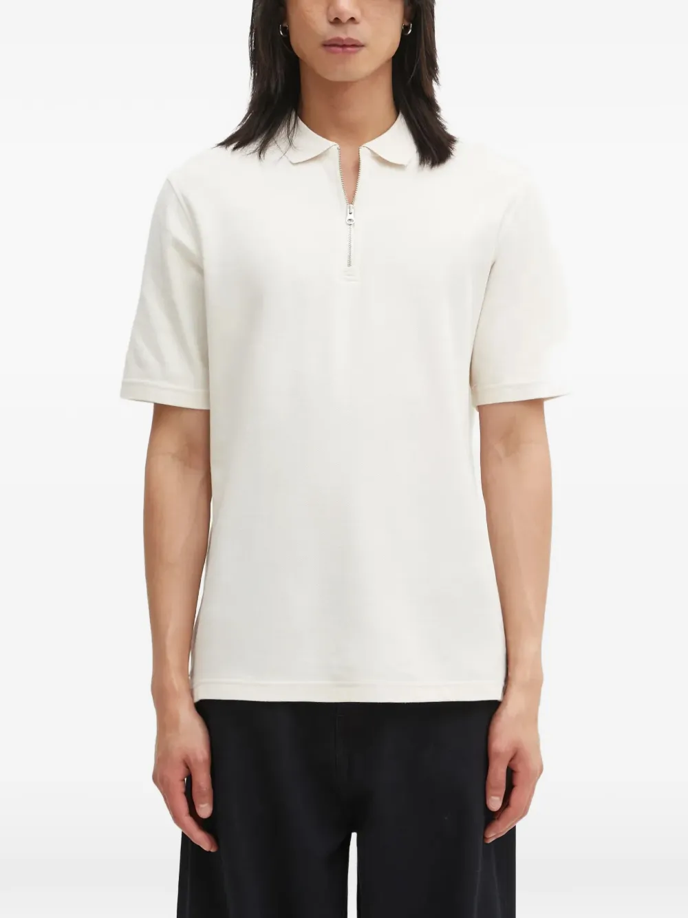Samsoe & Samsoe Samac Zip-fastening Polo Shirt In White