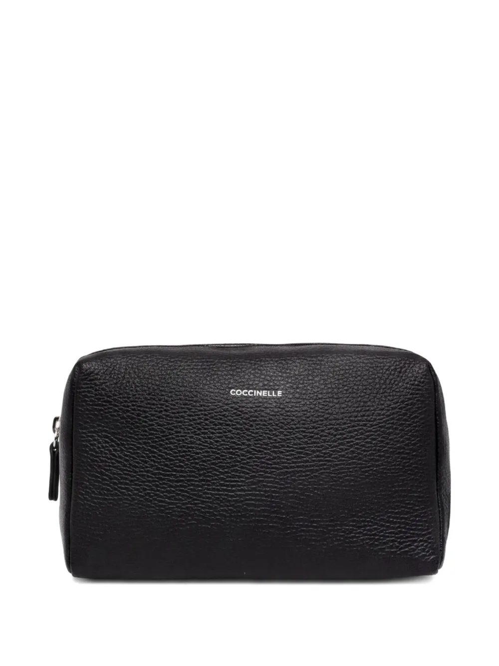 Coccinelle grained-leather make-up bag - Nero