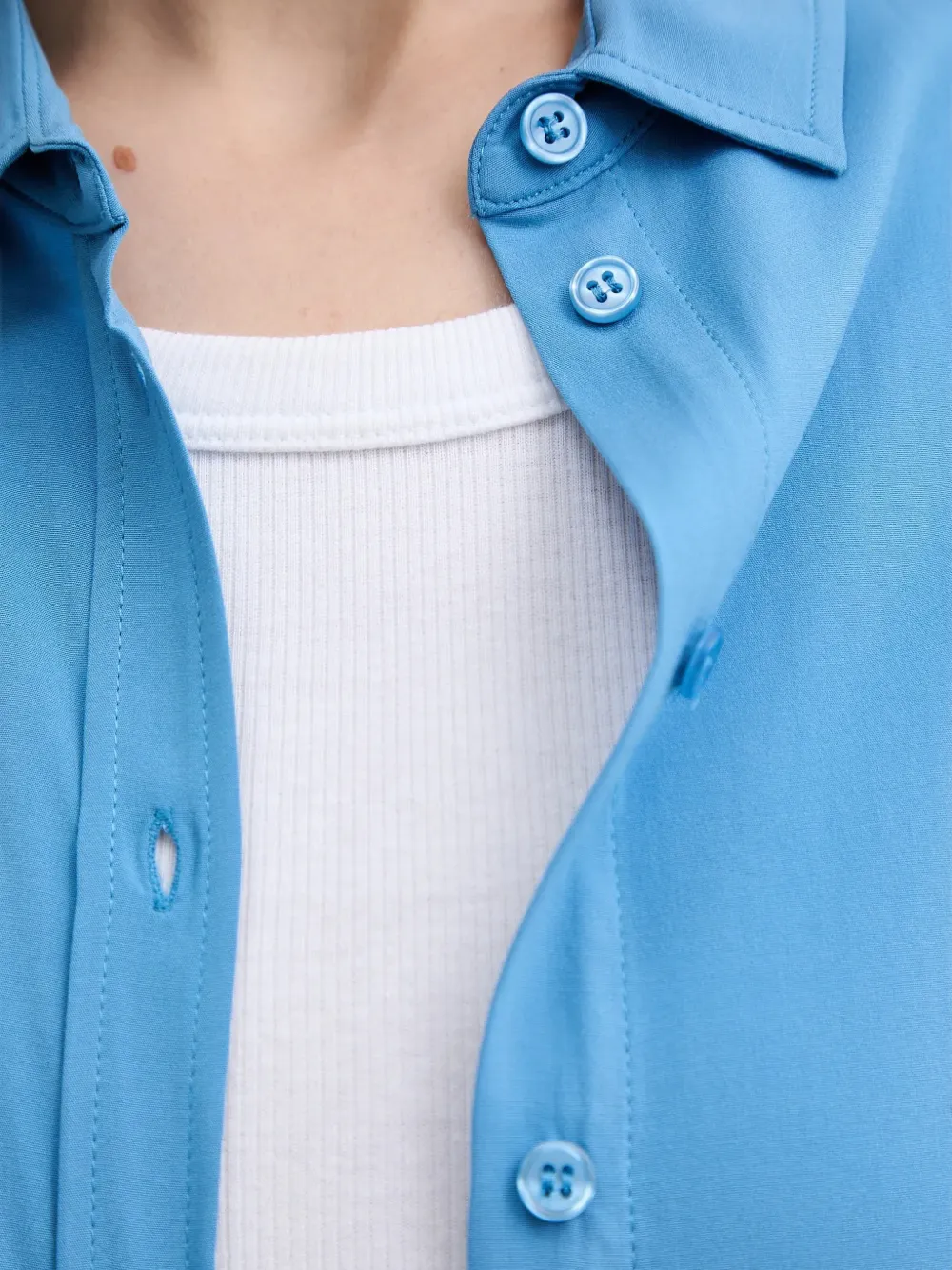 SAMSOE Majan short-sleeve shirt Blauw