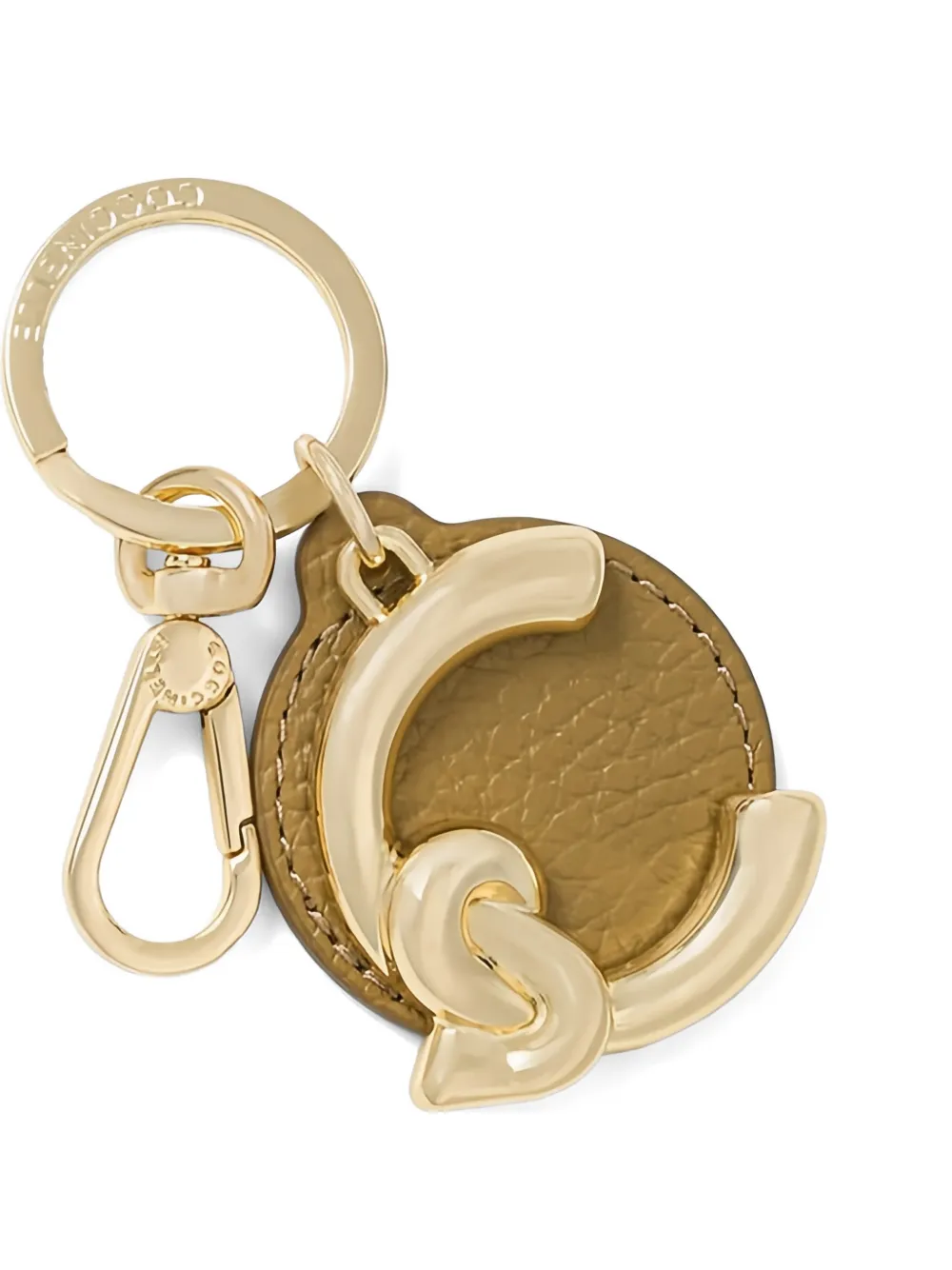 Coccinelle C-me Keyring In Gold