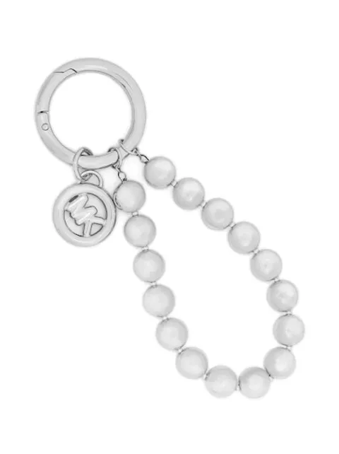 Michael Michael Kors logo charm beaded keyring