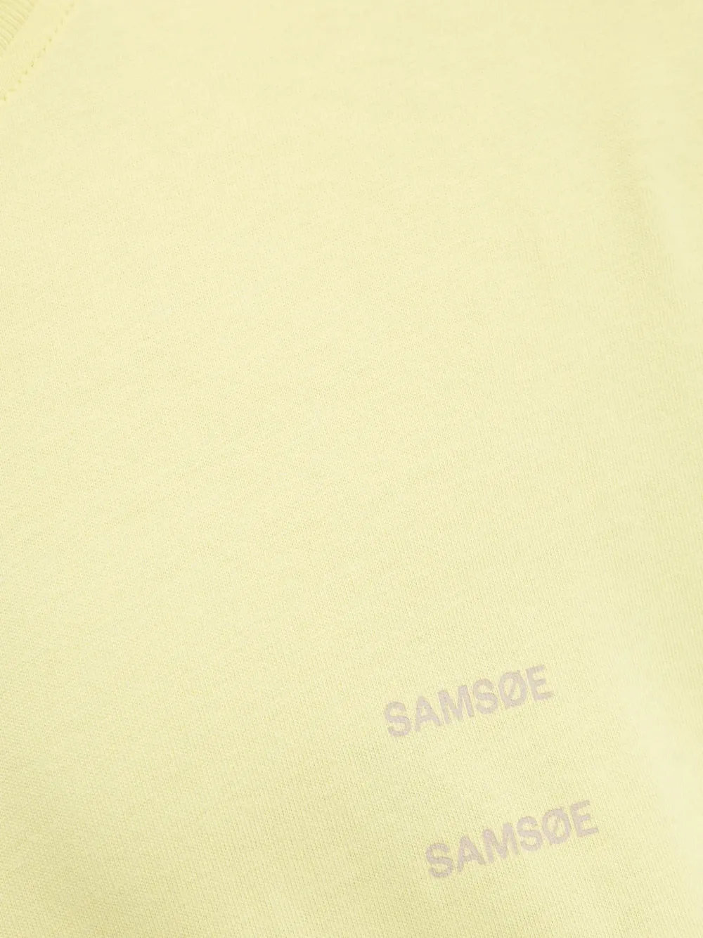 SAMSOE Joel logo-print T-shirt Geel