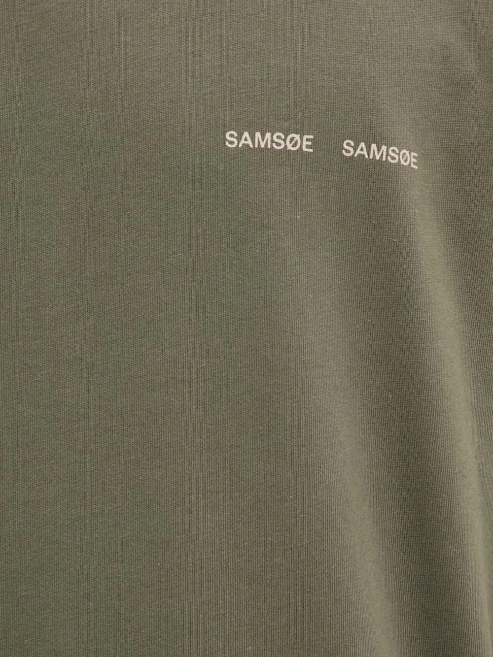 SAMSOE T-shirt met col Groen