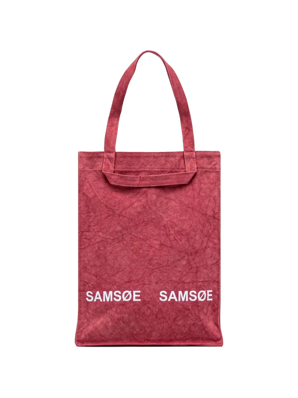 SAMSOE Shopper met logo Rood