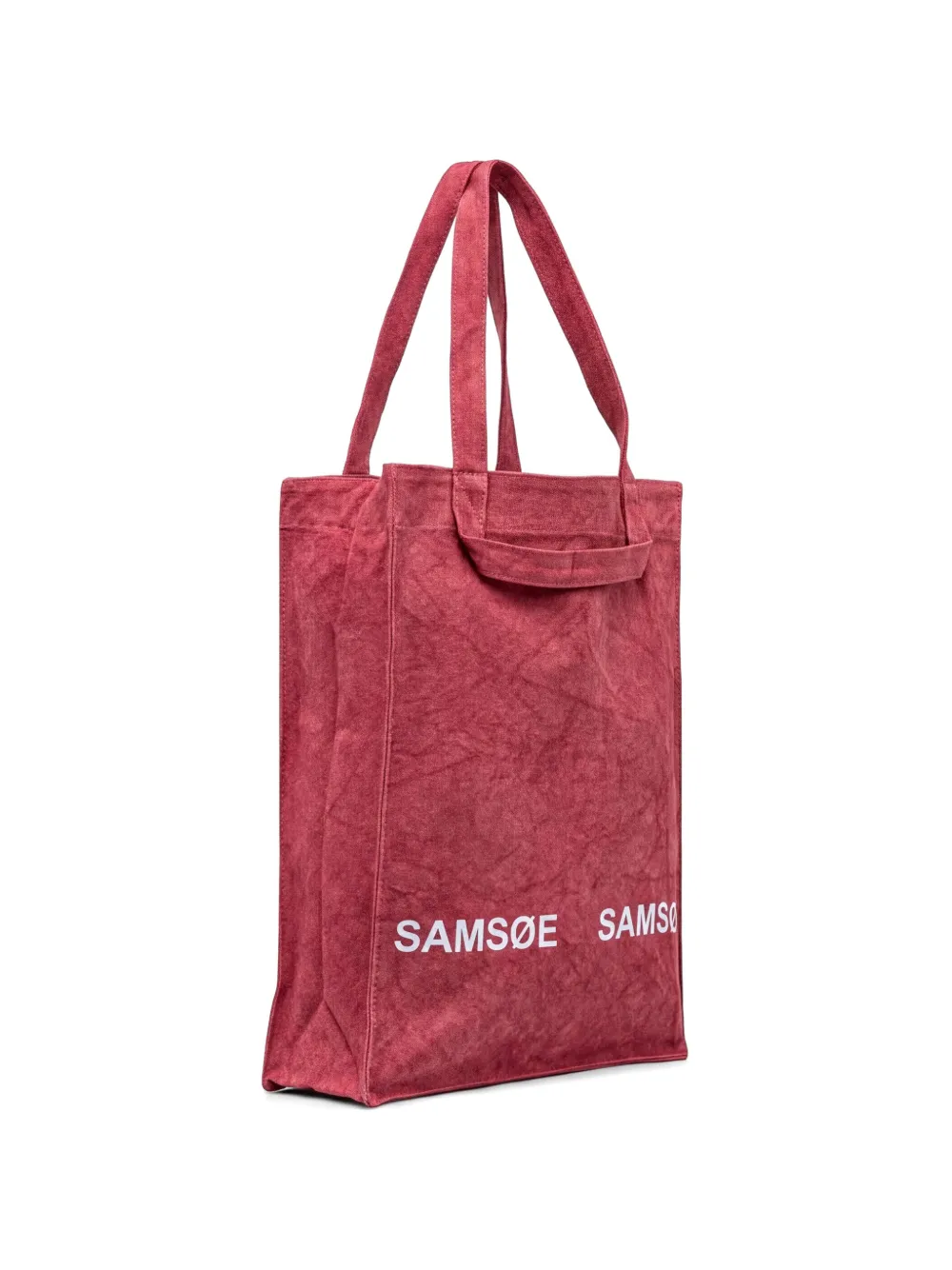 SAMSOE Shopper met logo Rood