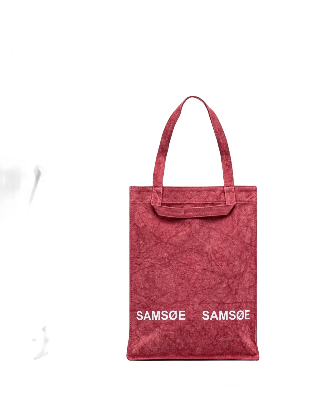 SAMSOE Shopper met logo Rood