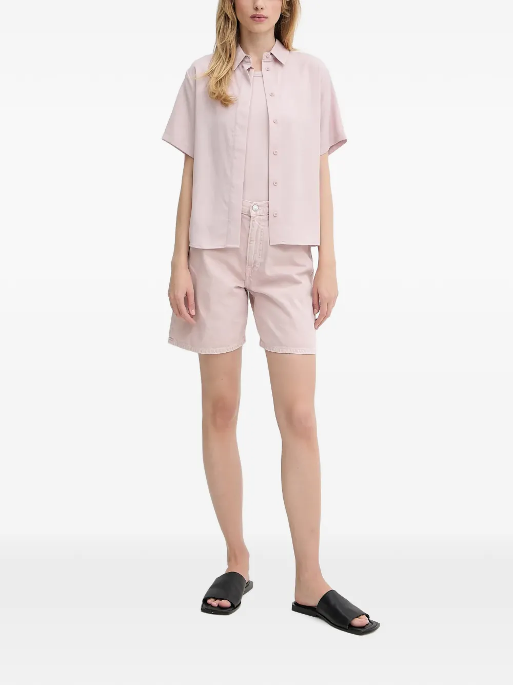 SAMSOE Boxy blouse met knopen Roze