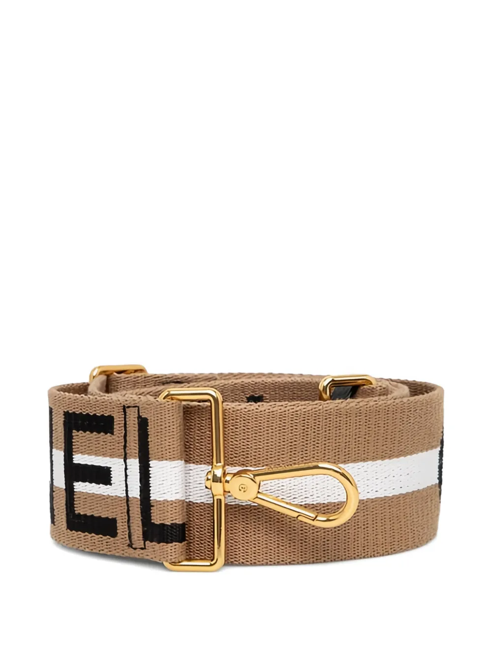Coccinelle Logo-jacquard Bag Strap In Brown
