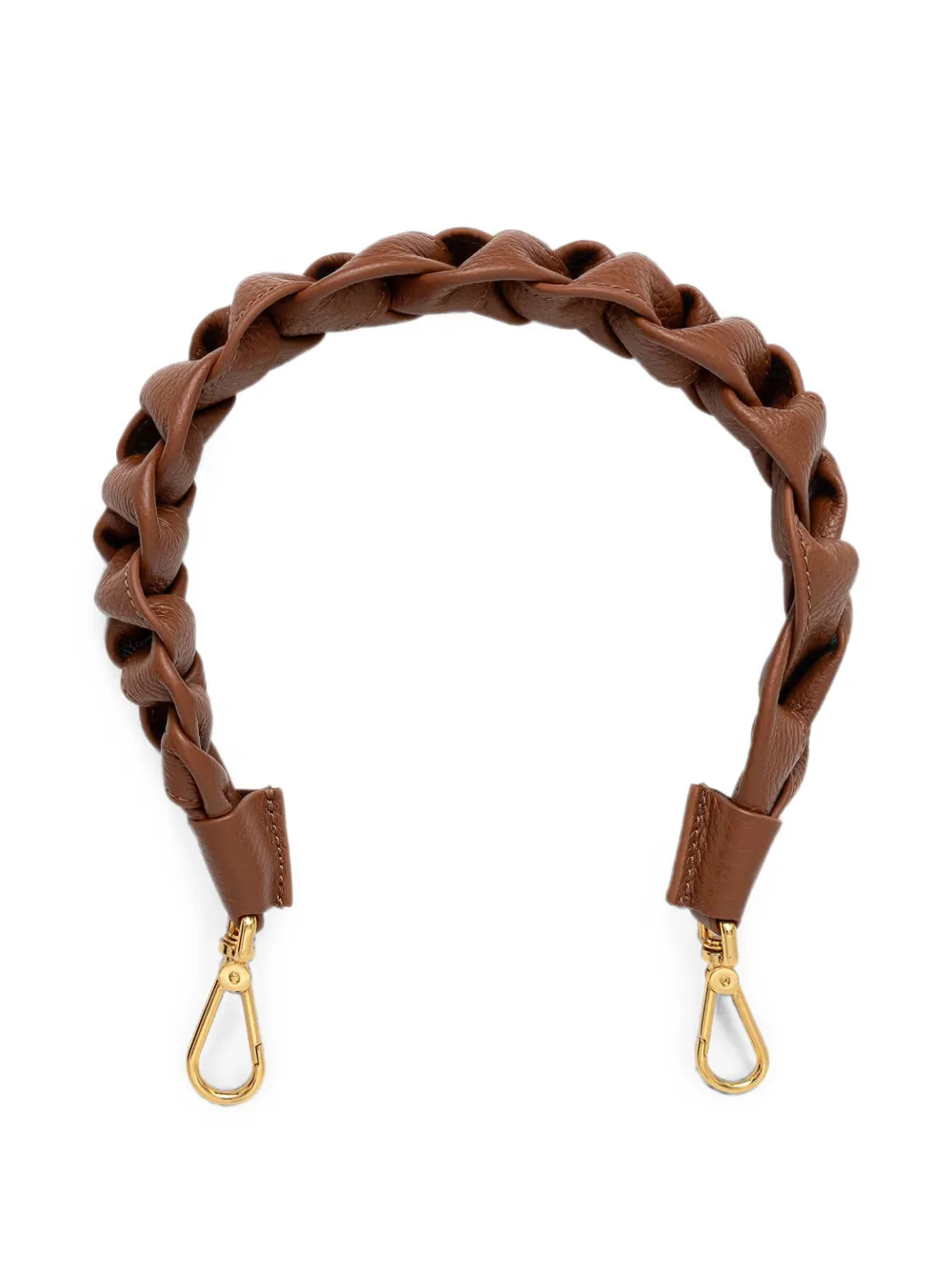 Coccinelle Boheme braided calf leather shoulder strap - Marrone