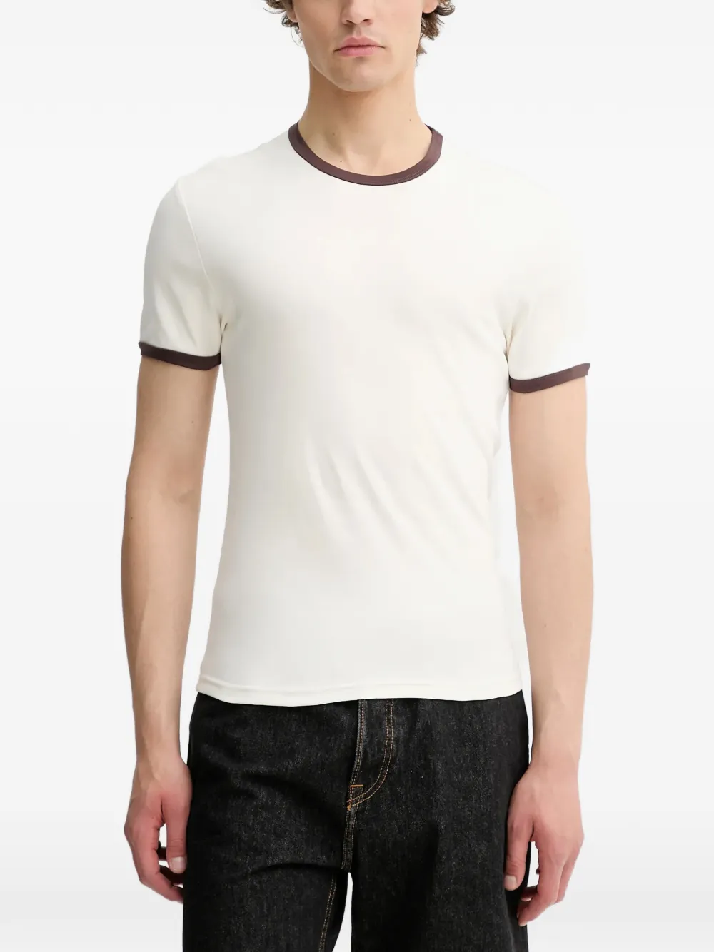 Samsoe & Samsoe Satod Contrast-trim T-shirt In White