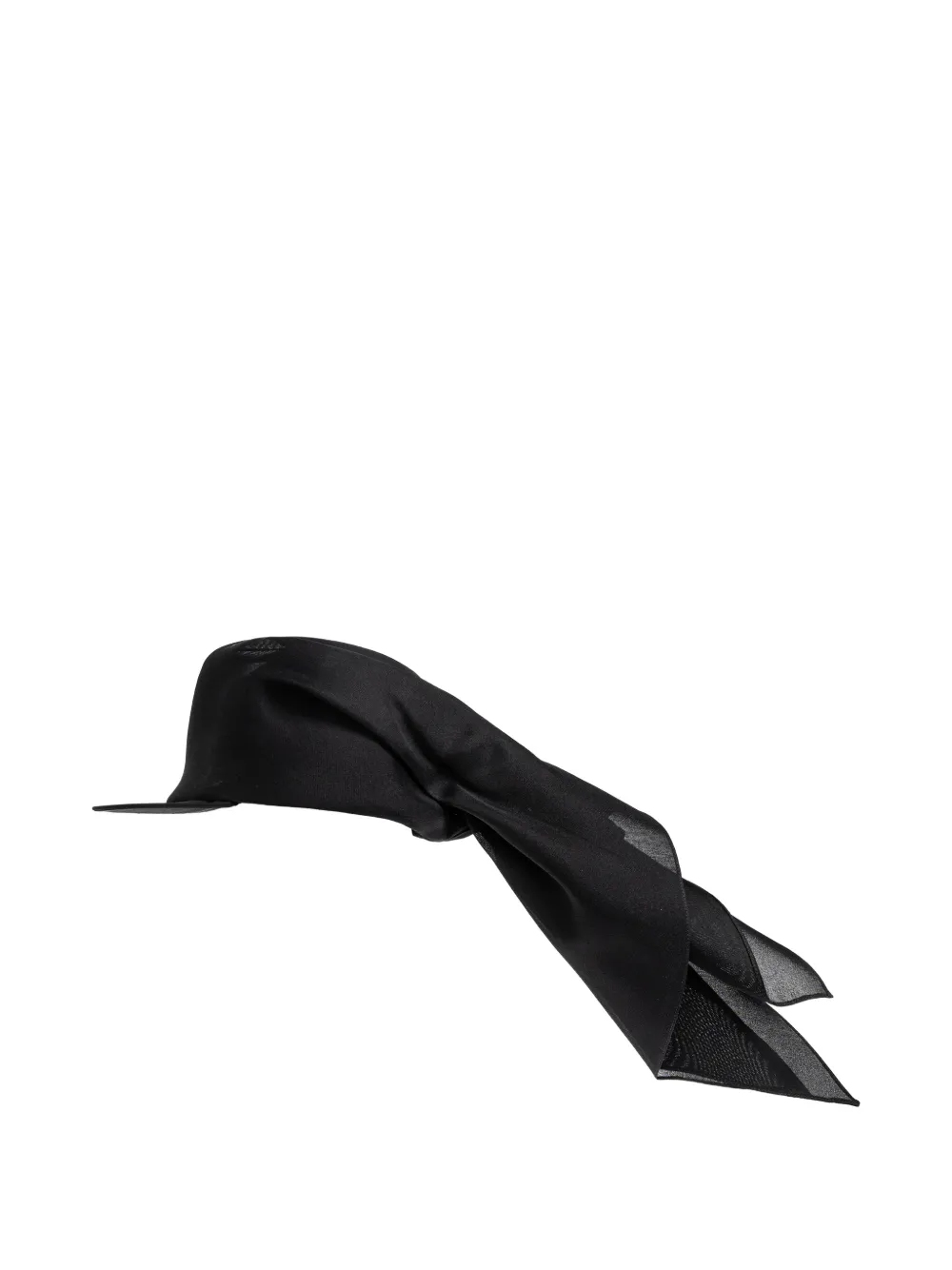  Balenciaga Draped Silk Cap - Black 