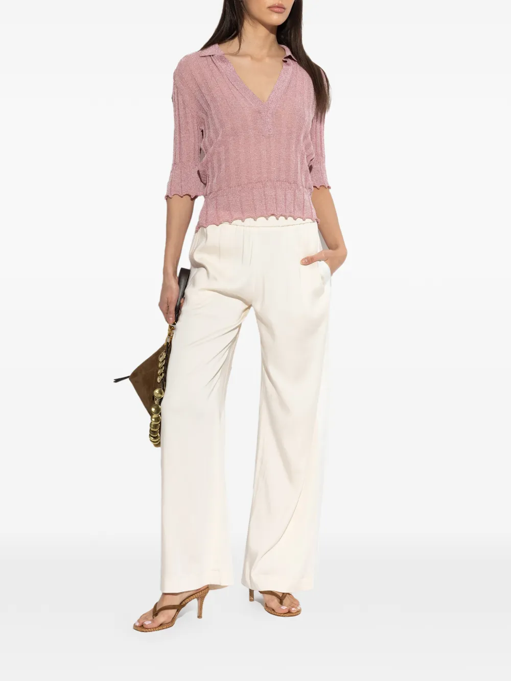 Akep 골지 니트 폴로 탑 | 폴로 셔츠 | Image 2