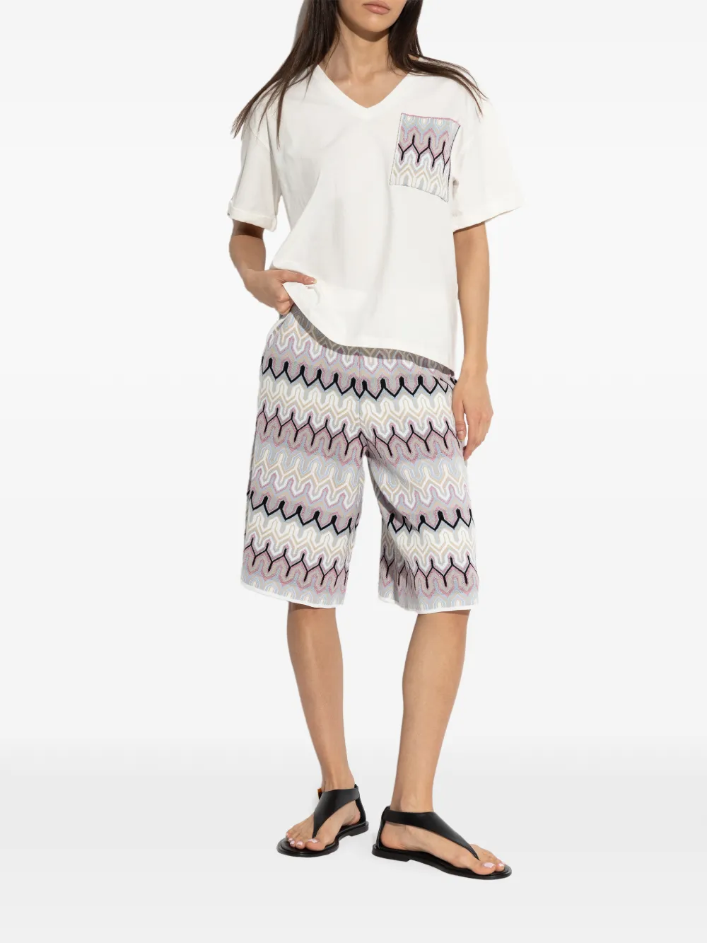  Akep T-shirt Con Scollo A V - Toni Neutri 