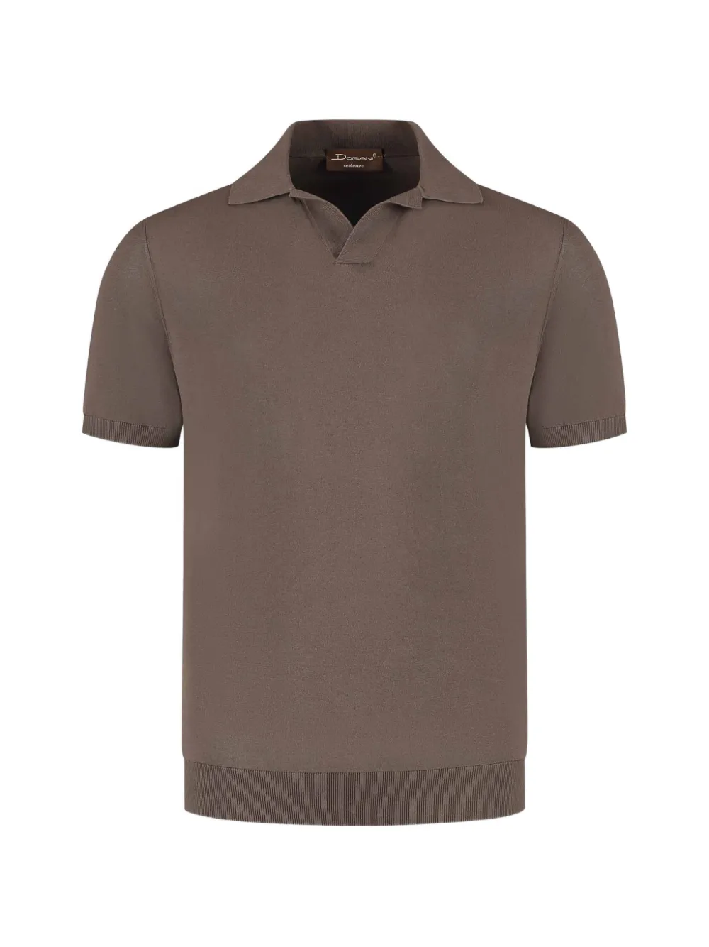 Doriani Cashmere knitted polo shirt - Marrone