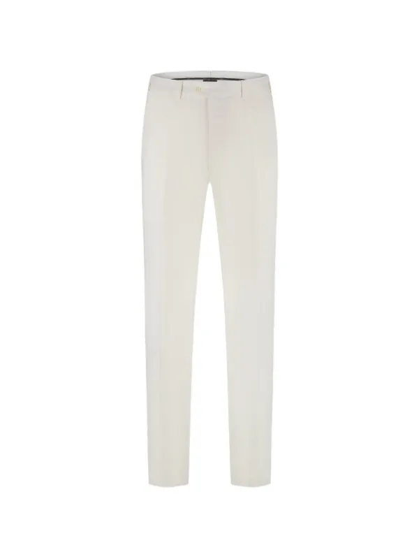 Brioni Pienza Button Tailored Trousers in White