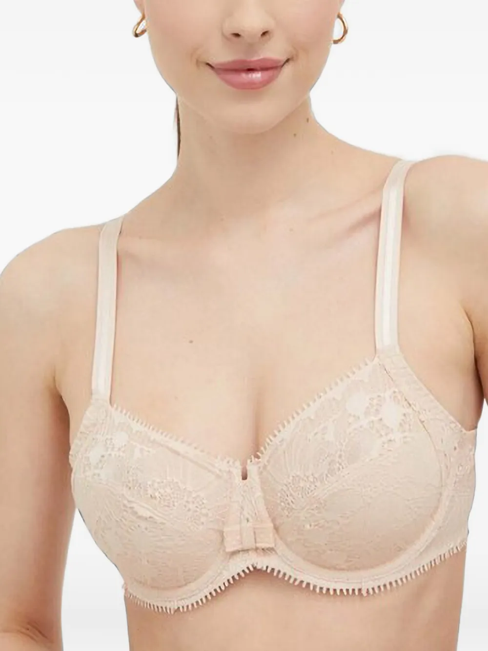 Chantelle Bh met strikdetail en kanten laag Beige