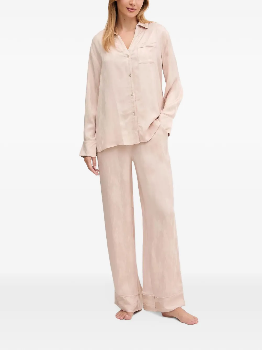 Chantelle Noah Pyjama-Hemd mit Knöpfen - Rosa