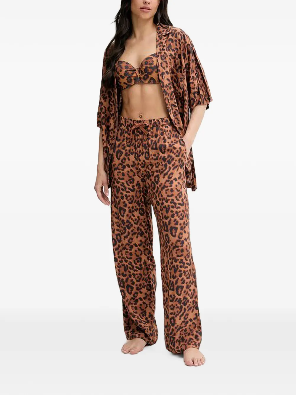 Chantelle Explore leopard-print shirt Bruin