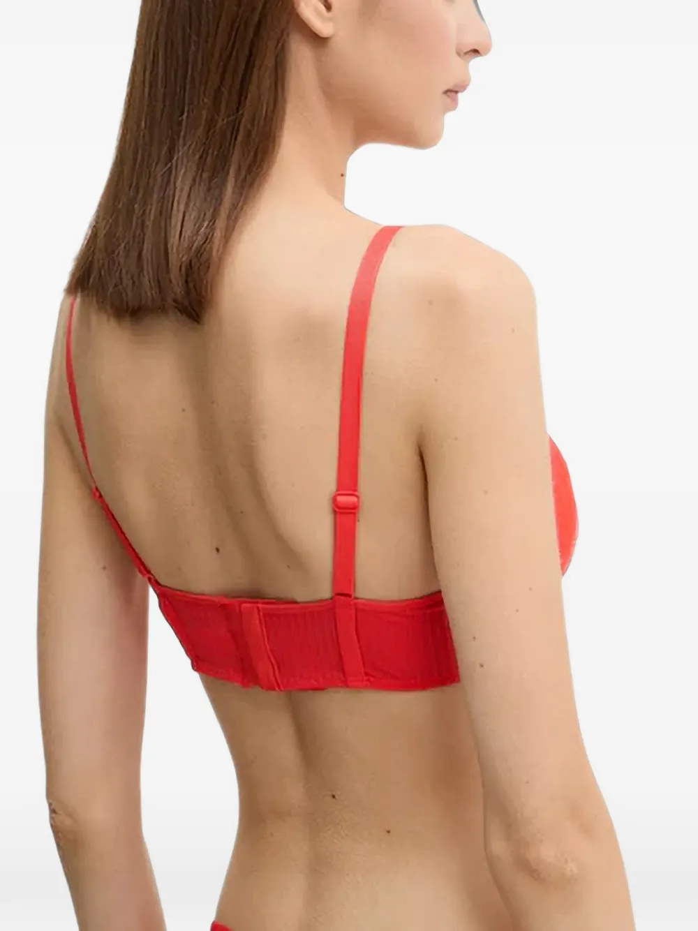 Chantelle Bh met geborduurd kant en beugel Rood