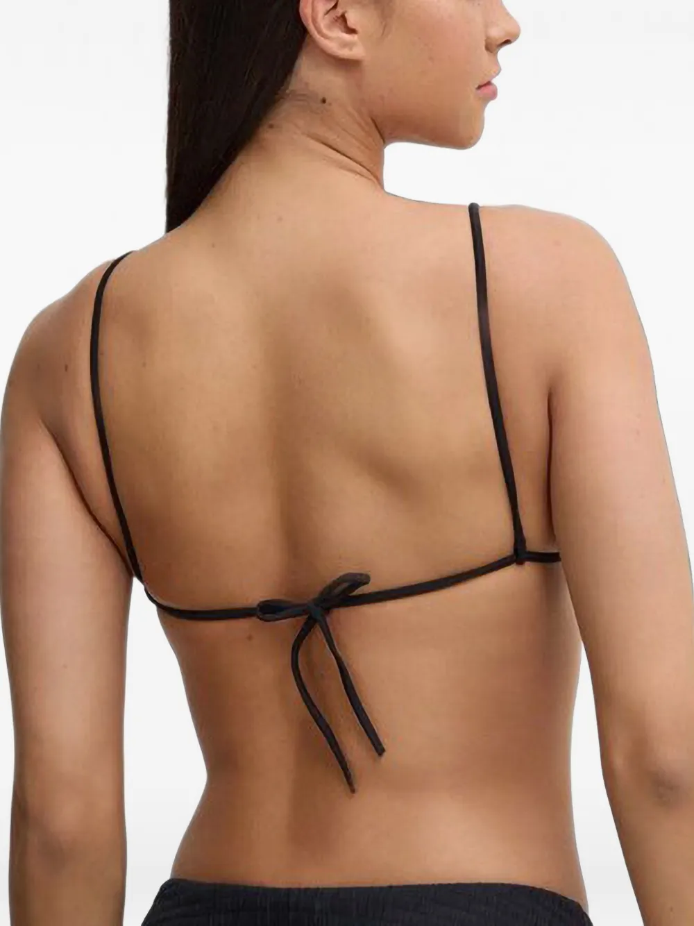 Chantelle Pulp crinkled triangle bikini top Zwart