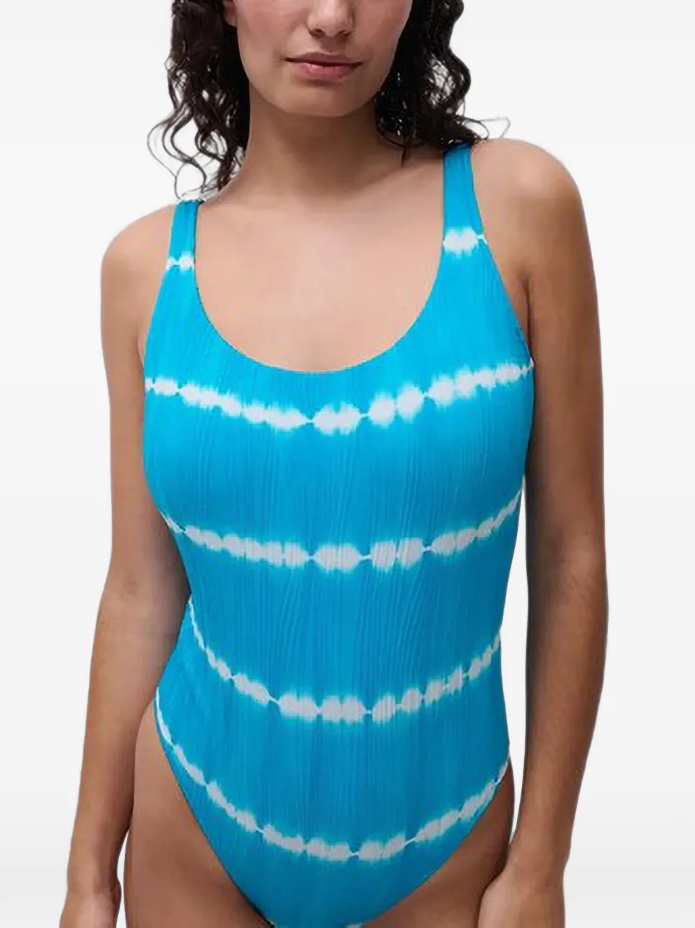 Chantelle Pulp tie-dye plissé swimsuit Blauw