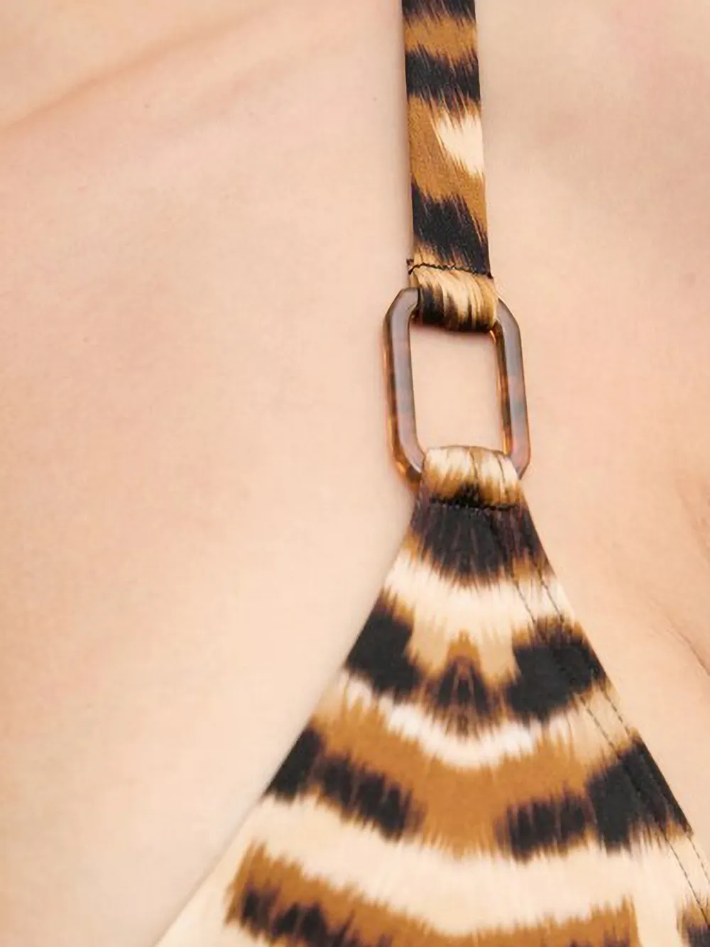 Chantelle Vita tiger-print bikini top Beige