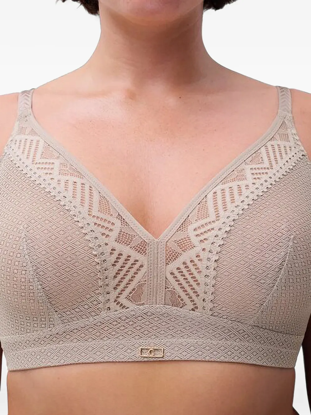 Chantelle Origins bh met geometrische kanten vlakken Beige