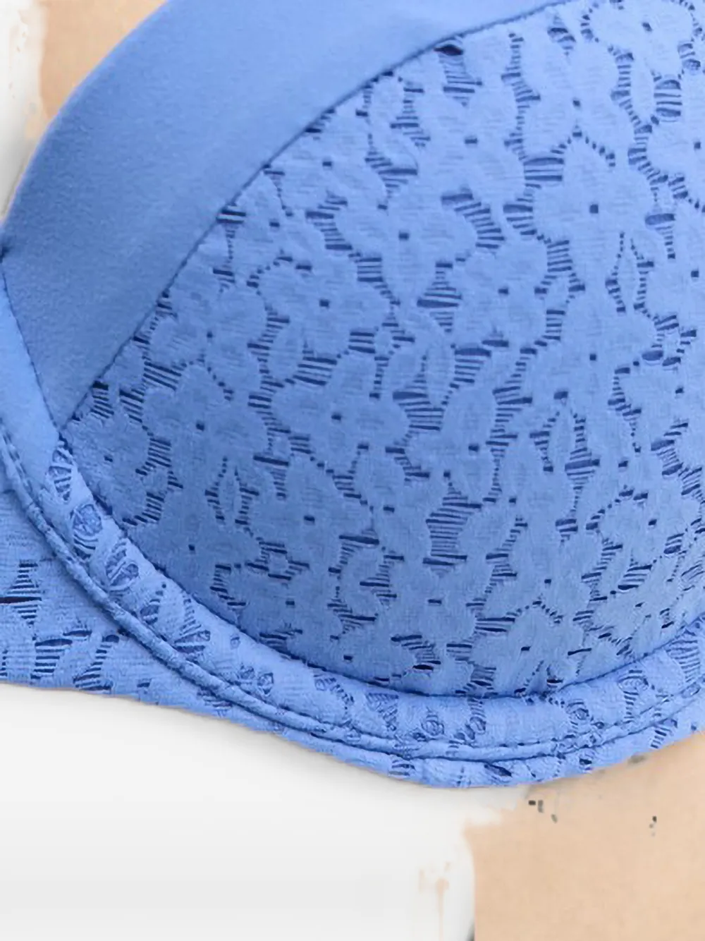 Chantelle Easyfeel Norah bh met bloemenkant en beugel Blauw