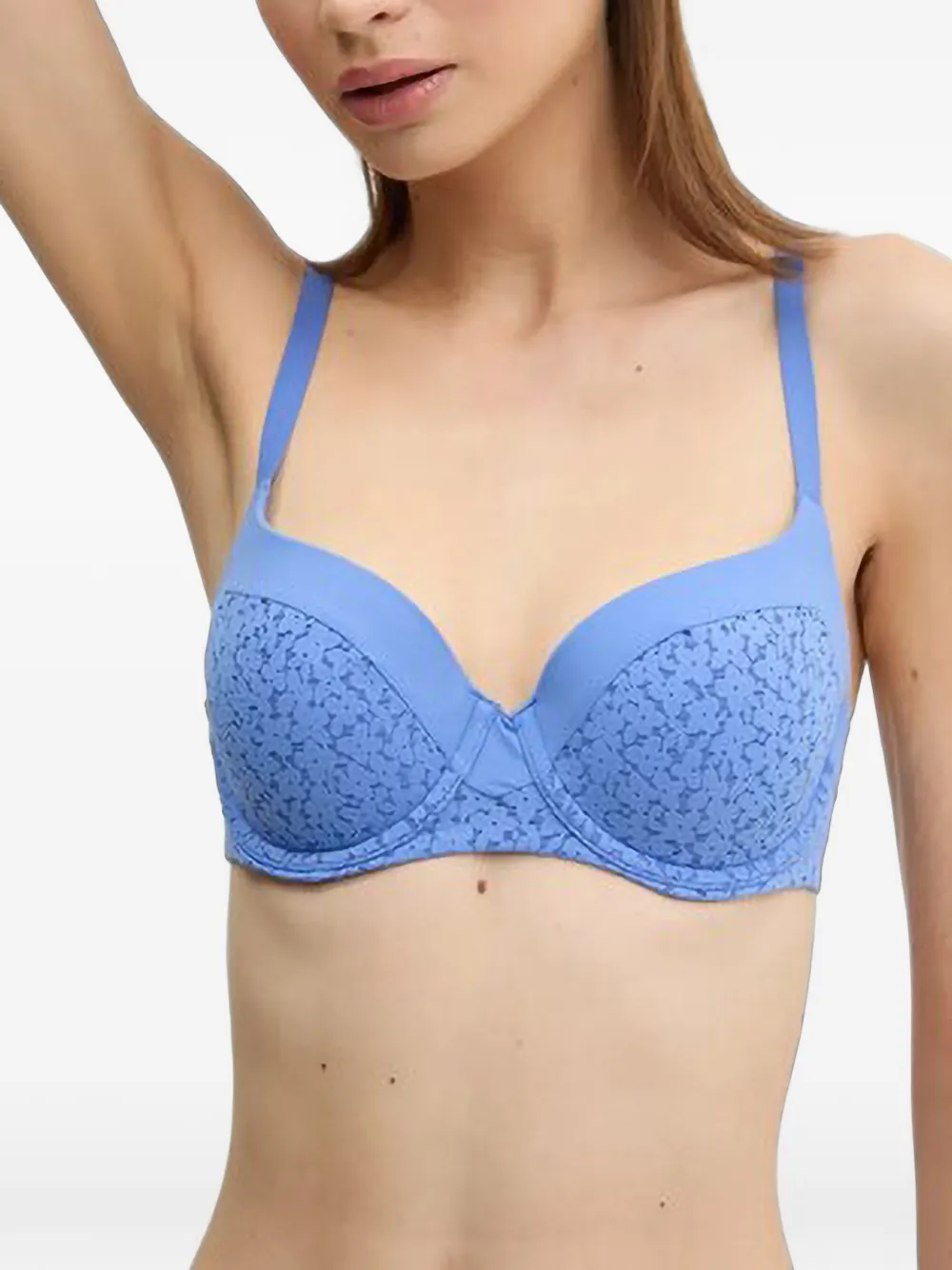 Chantelle Easyfeel Norah floral-lace underwired bra - Blu