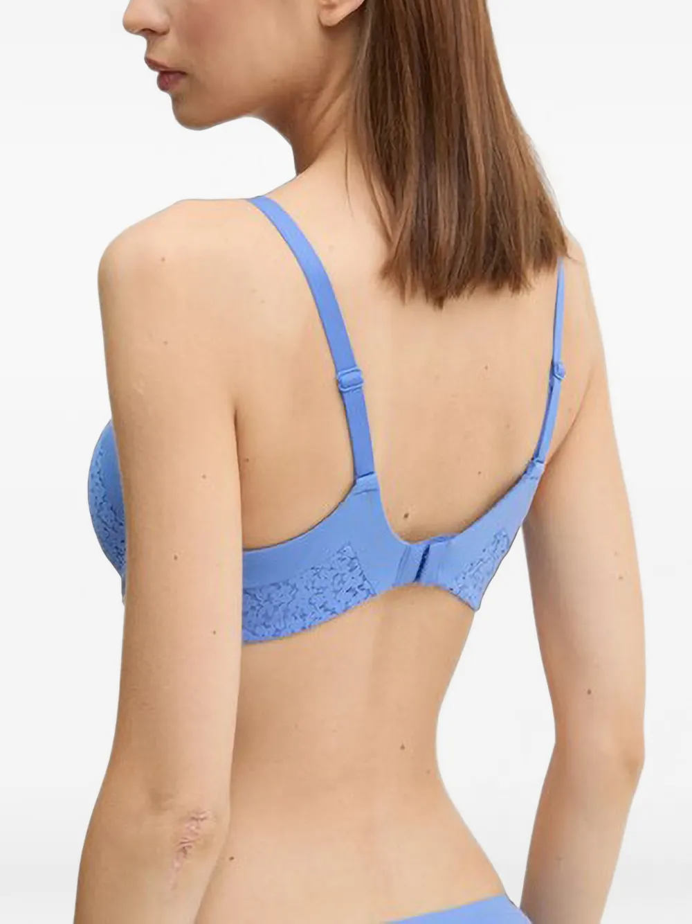 Chantelle Easyfeel Norah bh met bloemenkant en beugel Blauw