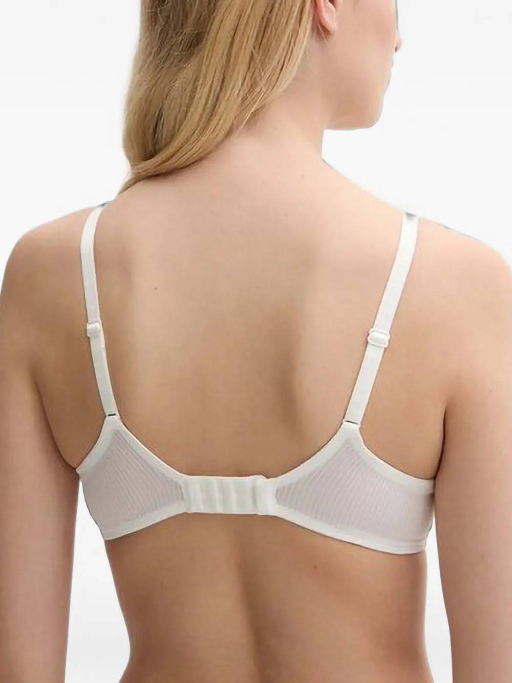 Chantelle Ribgebreide bh met kanten afwerking Wit