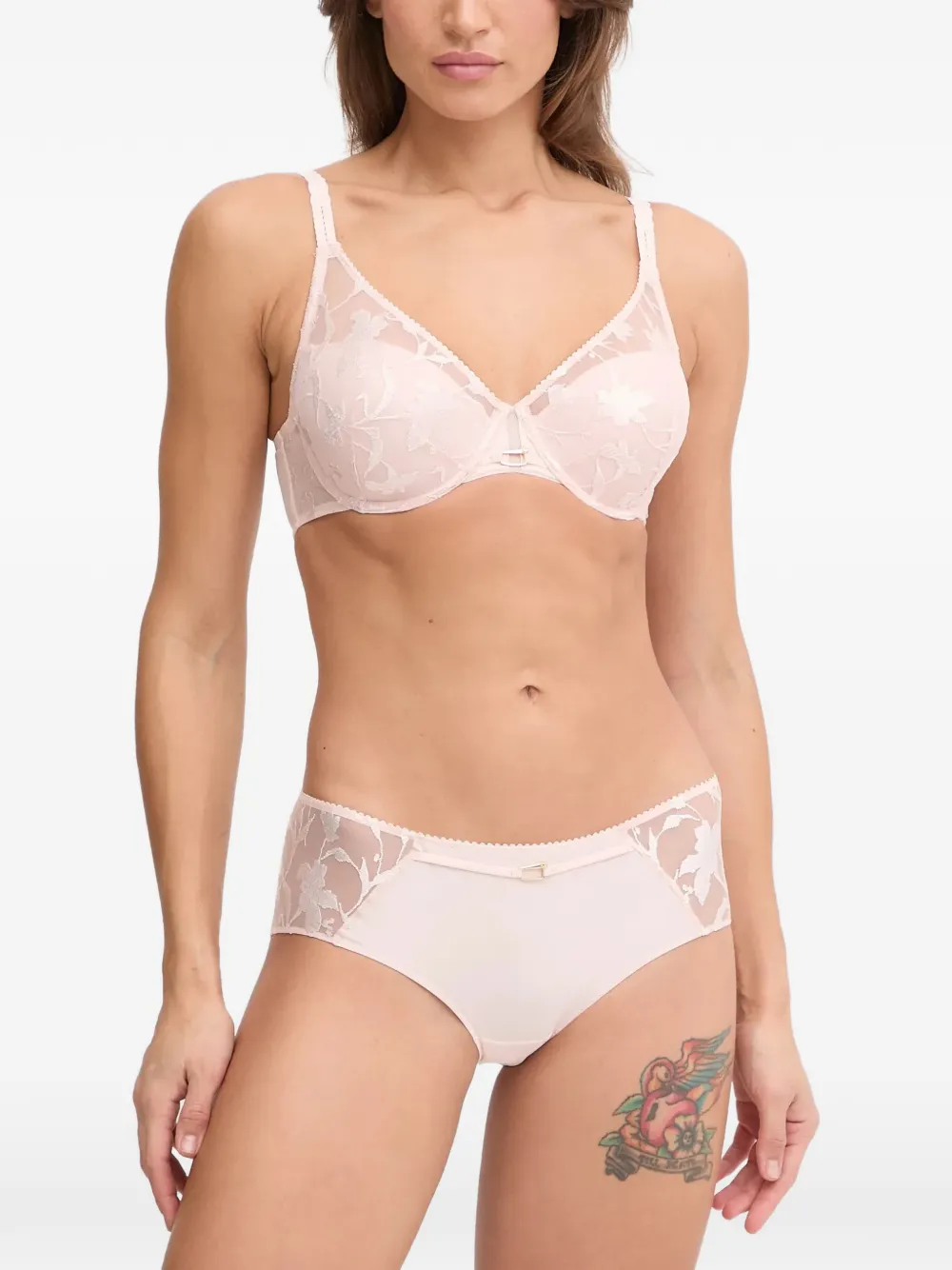 Chantelle Bügel-BH aus floraler Spitze - Rosa