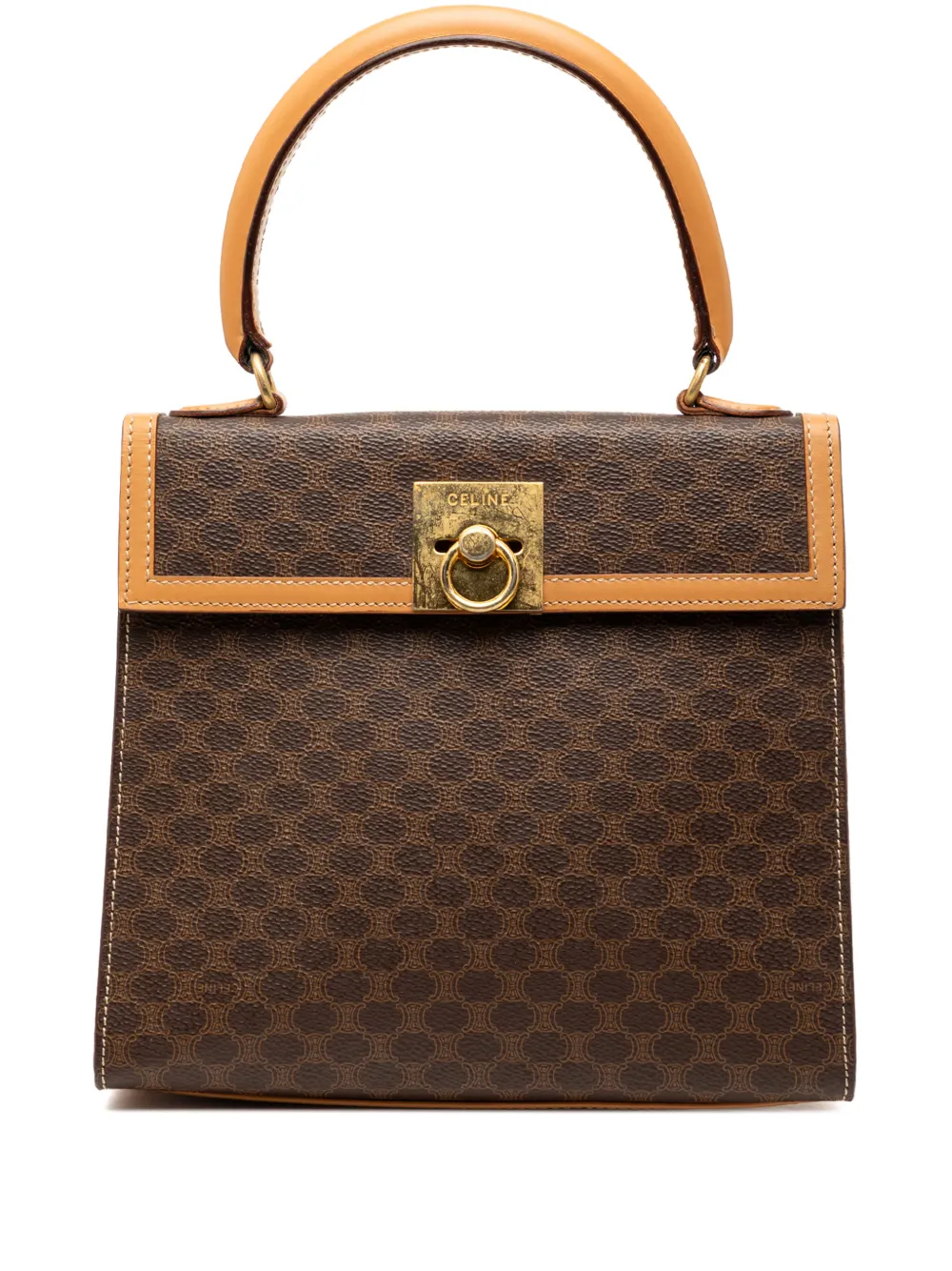 Celine Pre-Owned 2013 Macadam Coated Canvas handbag - Marrone