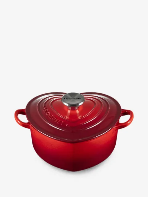 Le Creuset heart-shaped lidded casserole dish
