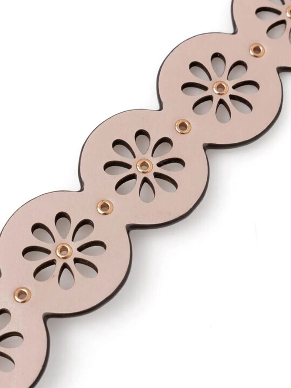 Michael Kors Tassenband met uitgesneden bloemen Beige