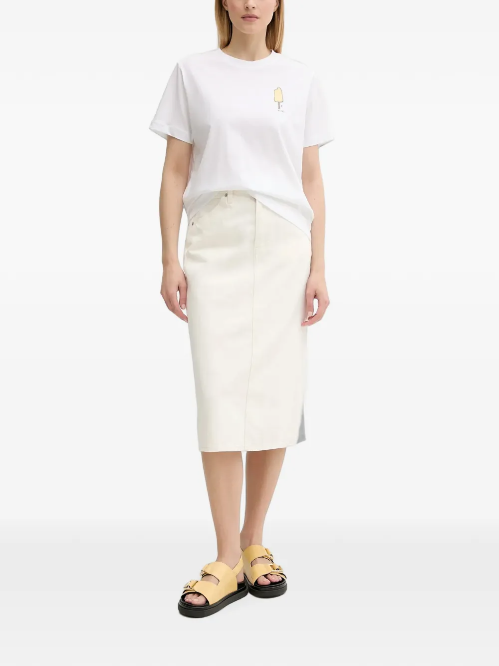 SAMSOE Sacamino cotton T-shirt Wit