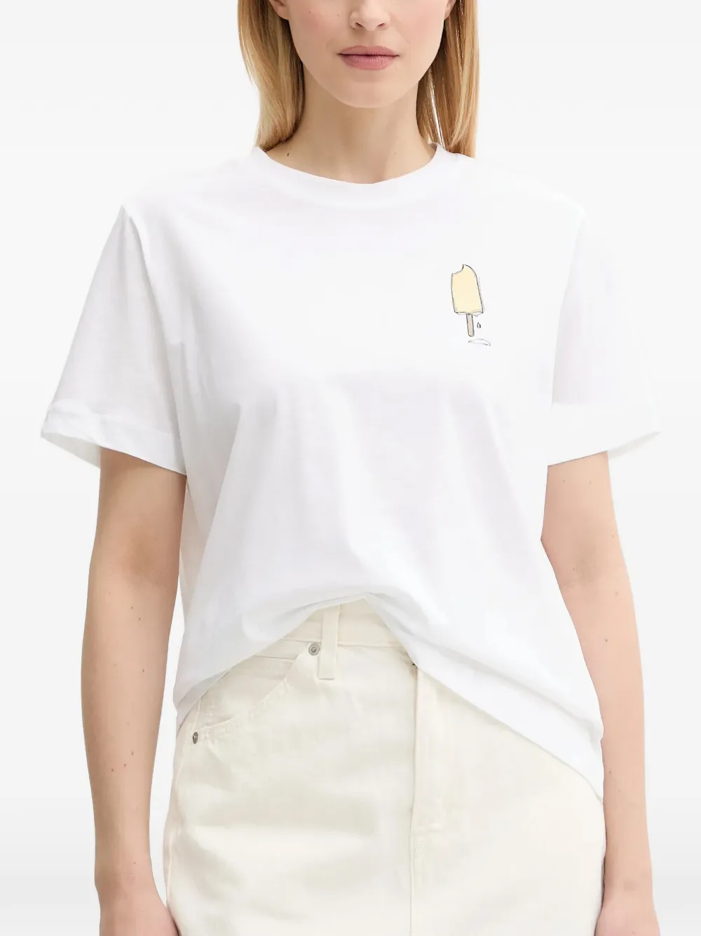 Samsoe & Samsoe Sacamino Cotton T-shirt In White
