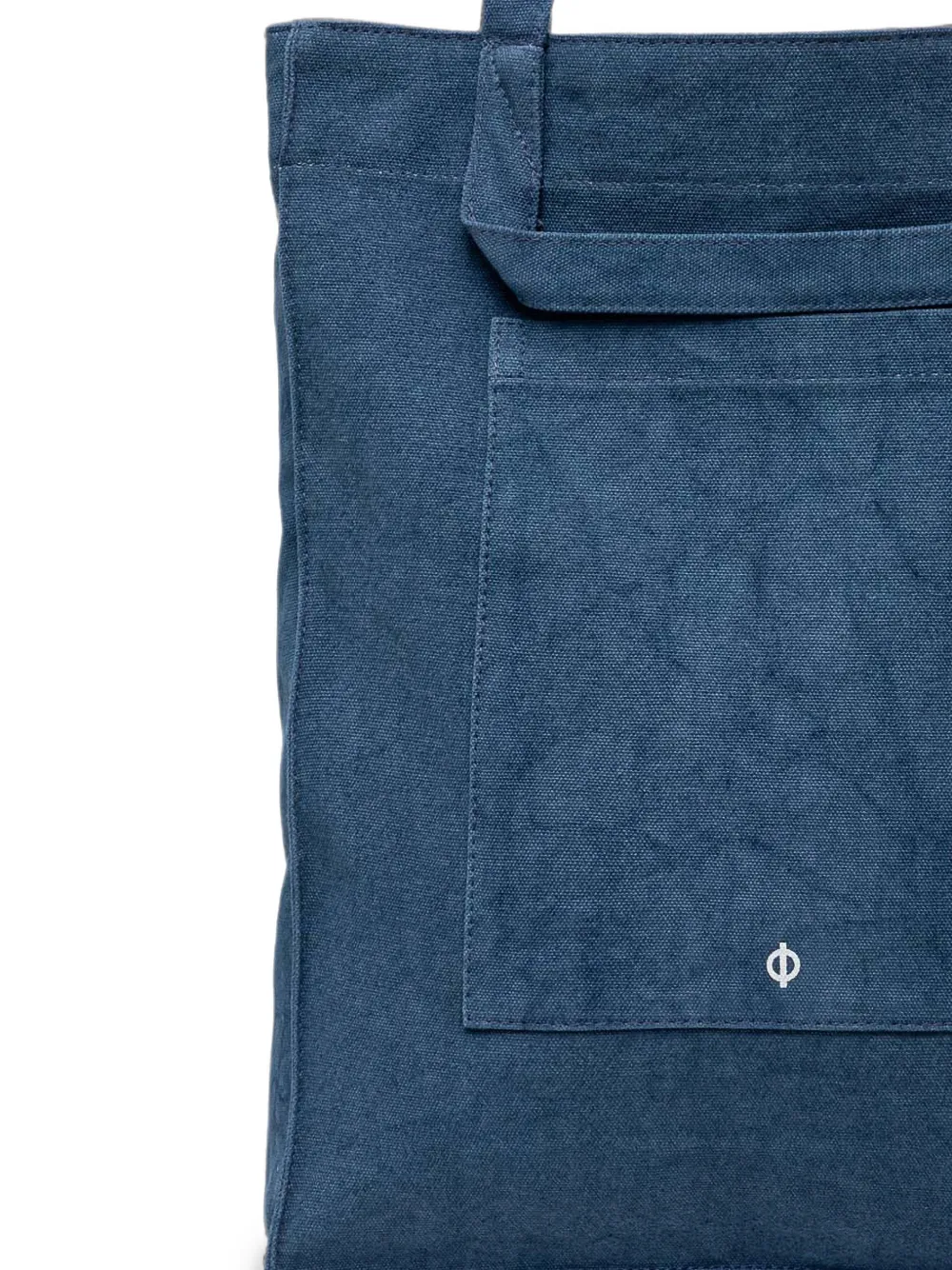 SAMSOE Shopper met logoprint Blauw