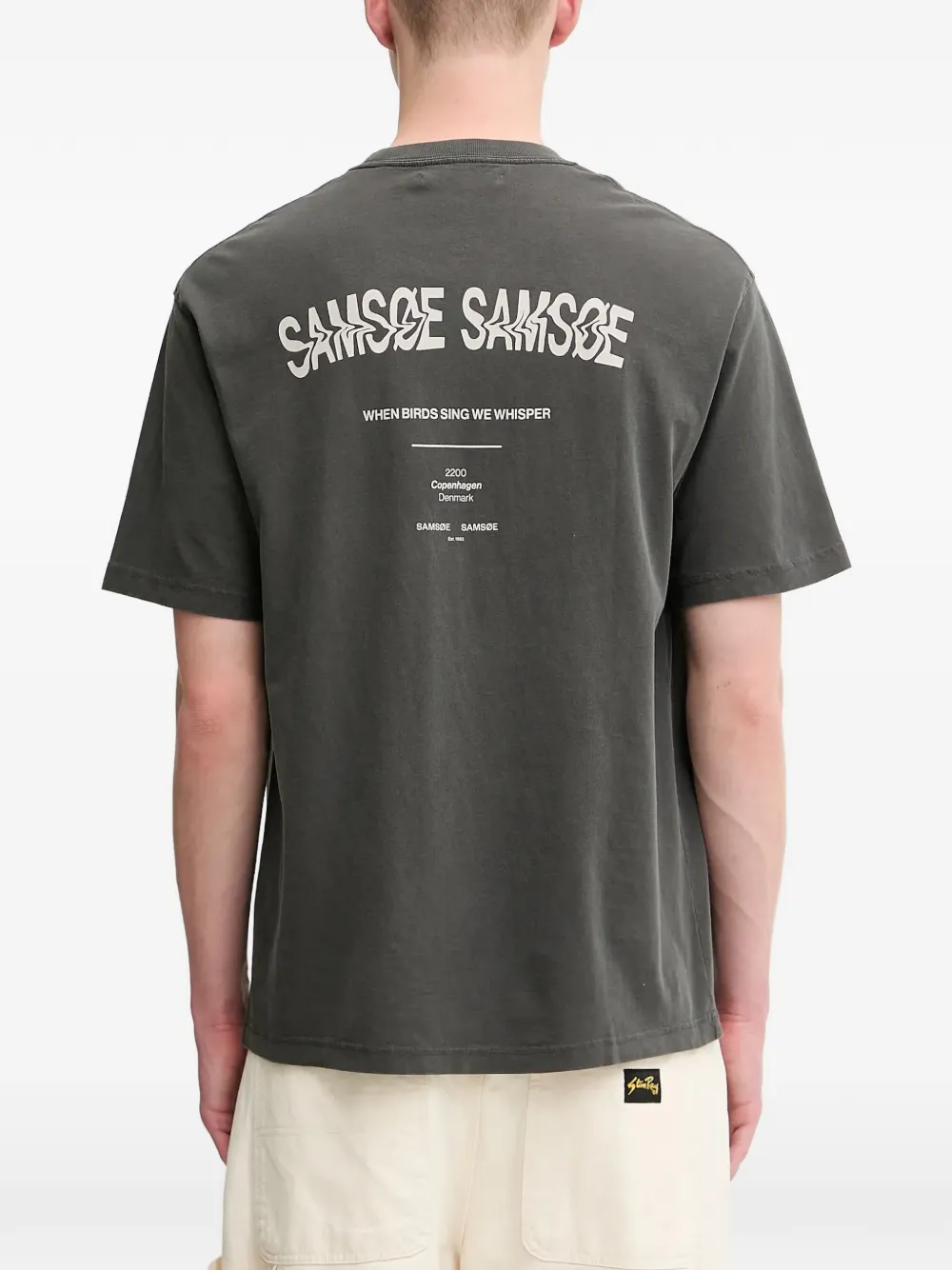 SAMSOE Saswirl cotton T-shirt Grijs