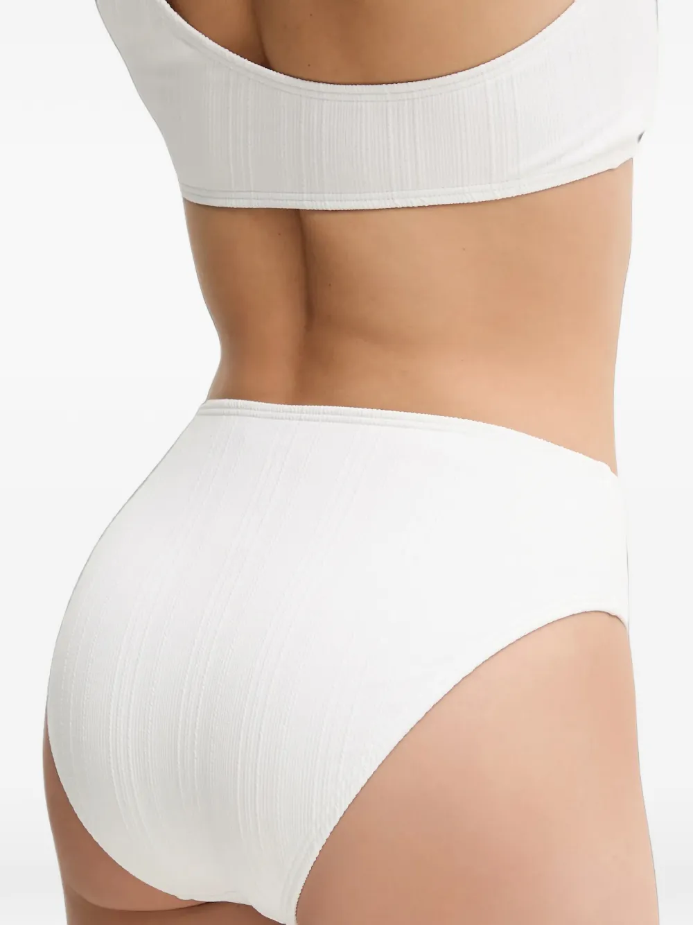 Michael Kors ribbed-knit bikini bottoms Wit