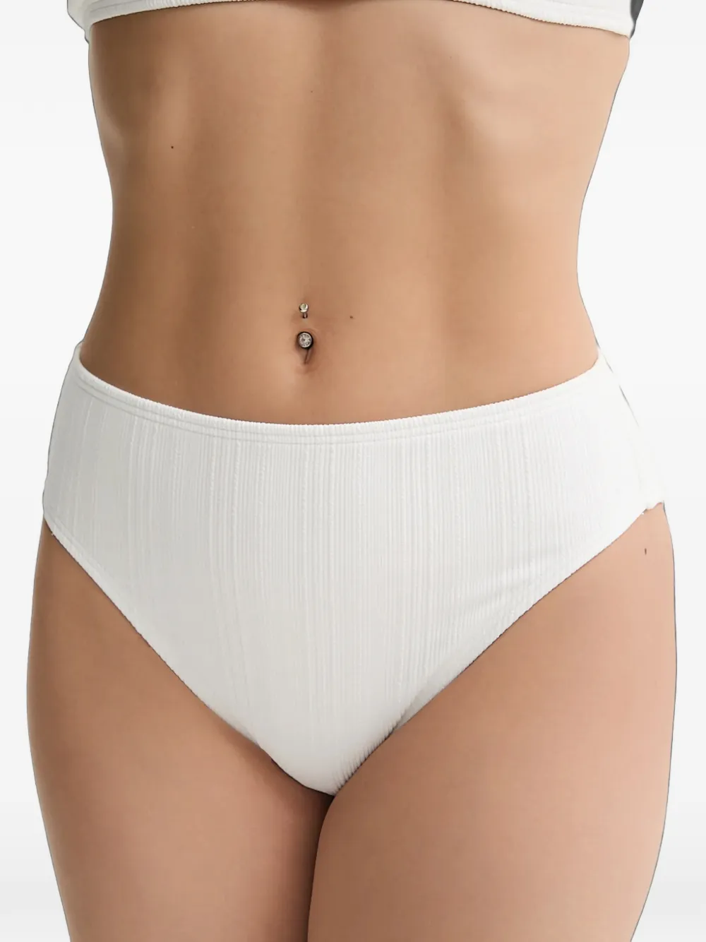 Michael Michael Kors ribbed-knit bikini bottoms - Bianco
