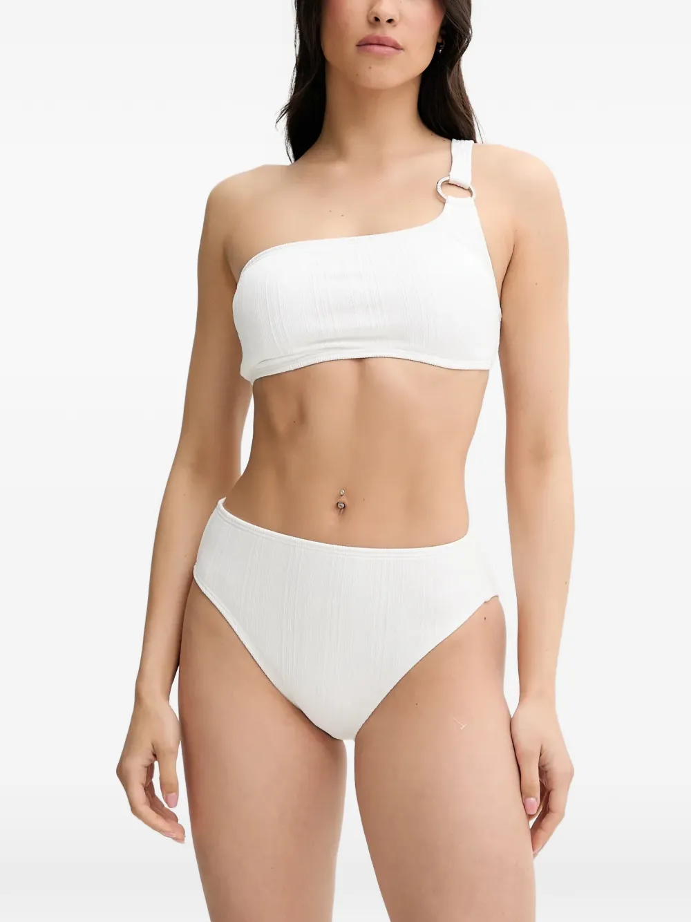 Michael Kors ribbed-knit bikini bottoms Wit