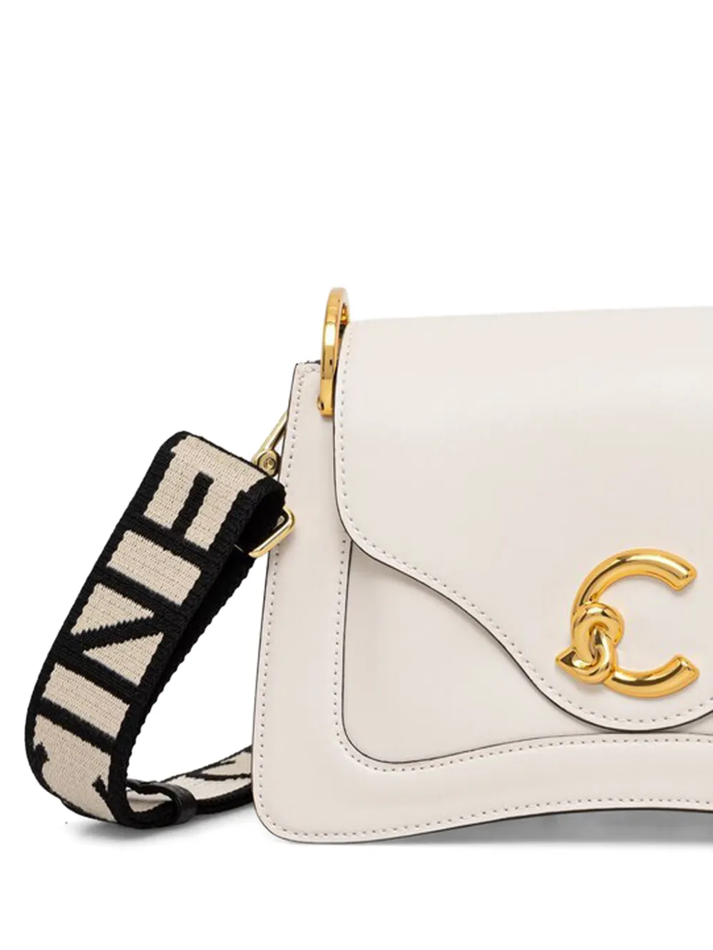 Coccinelle Schouderband met logogesp Beige