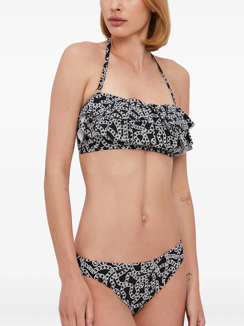 Michael Michael Kors chain-print bikini bottoms - Nero