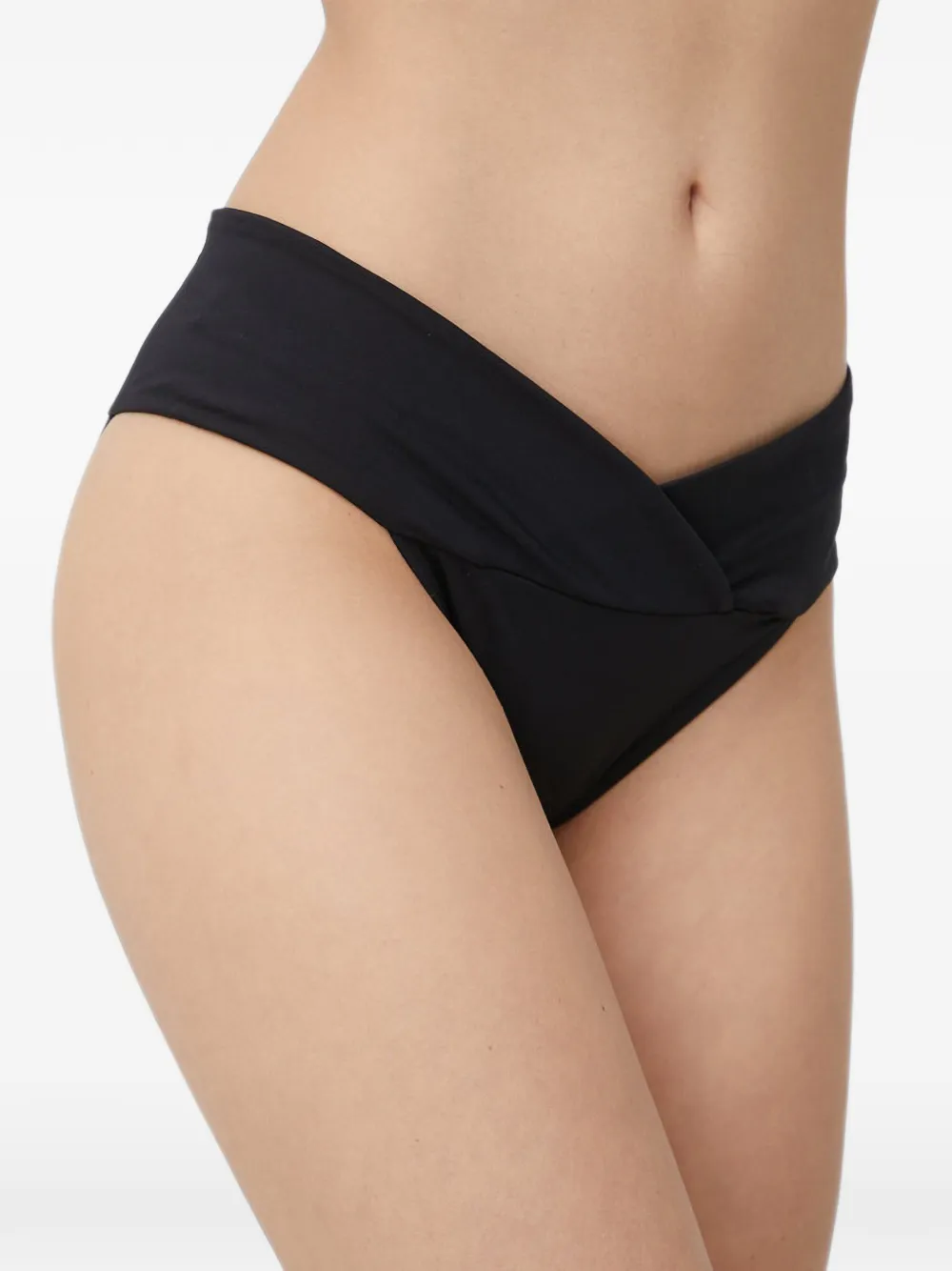 Michael Kors crossover-waist bikini bottoms Zwart